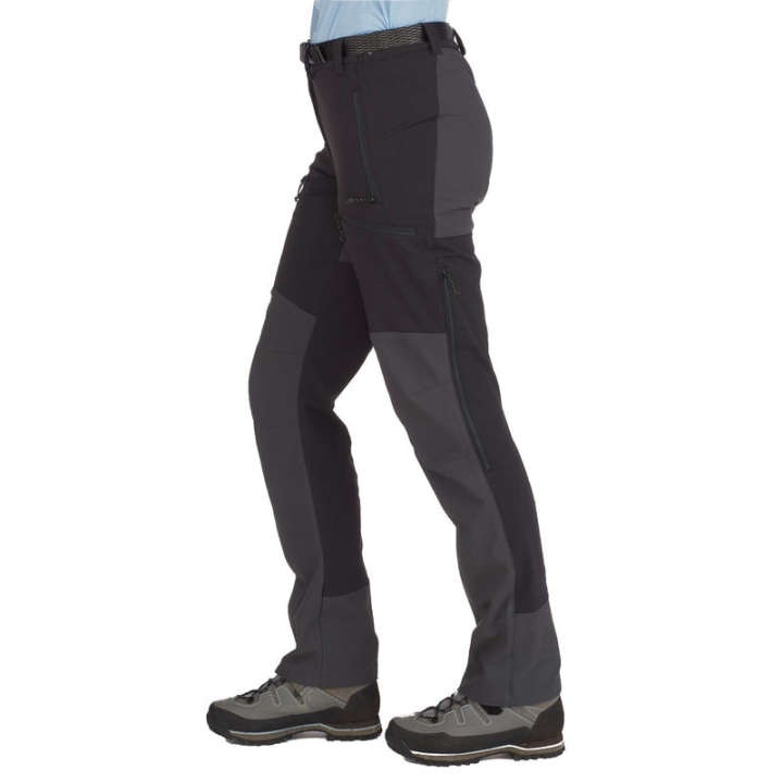 กางเกงขายาวผู้หญิงสำหรับใส่เทรคกิ้งบนภูเขารุ่น-trek-900-สีดำ