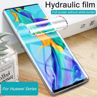 ฟิล์มไฮโดรเจล แบบนิ่ม ป้องกันหน้าจอ สําหรับ Huawei P50 40 30 20 Pro Plus Lite Mate 40 20 Pro Honor 50 SE 30 Pro S