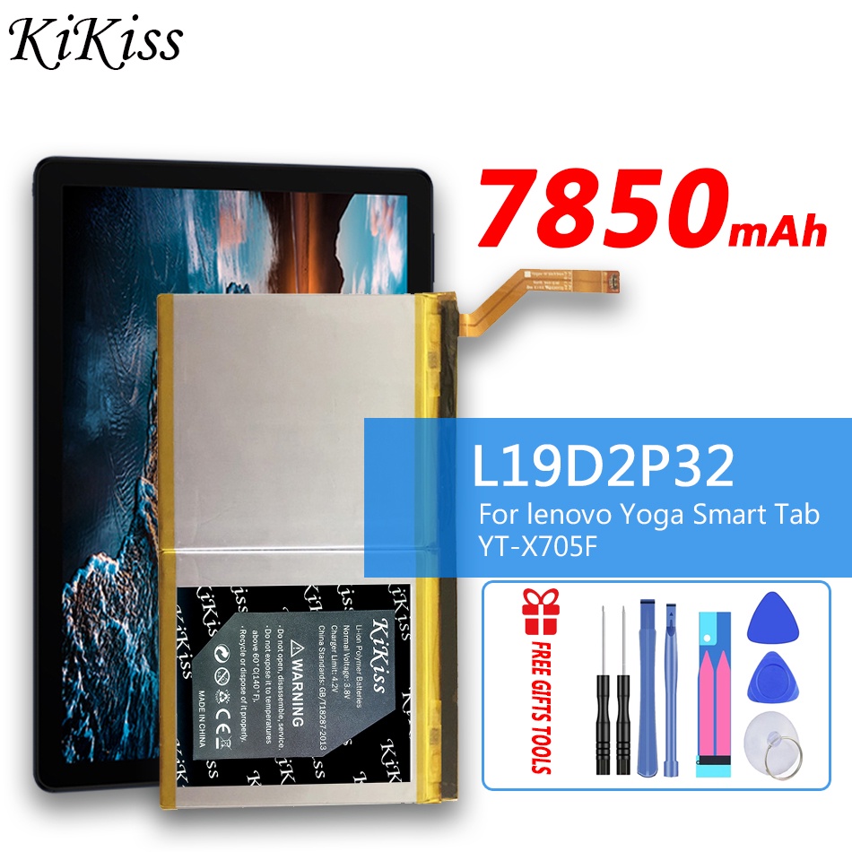 kikiss-high-capacity-7850mah-battery-for-lenovo-yoga-smart-tab-yt-x705f-1icp3-84-94-2-l19d2p32-laptop-tablet-batteries