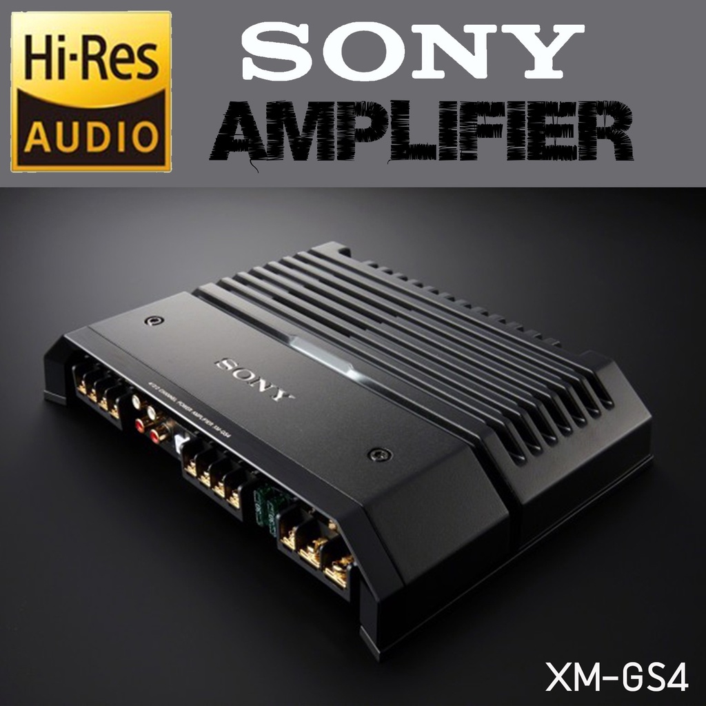 แอมป์รถยนต์-ตัวท้อป-sony-xm-gs4-hi-res-audio-เพาเวอร์แอมป์-4ชาแนล-เพาว์เวอร์-แอมป์-โซนี่-4-channel