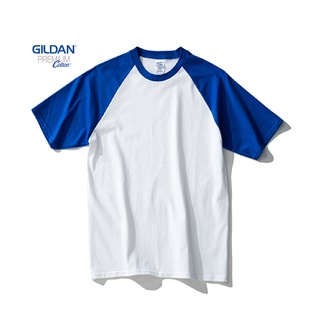 ภาพหน้าปกสินค้าGildan® Premium Cotton™ Adult Raglan T-Shirt Royal/White เสื้อยืดไหล่สโลปแขนสั้น - น้ำเงิน/ขาว ที่เกี่ยวข้อง
