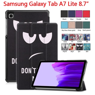 เคสหนัง PU ฝาพับแม่เหล็ก พร้อมช่องใส่บัตร สําหรับ Samsung Galaxy Tab A7 Lite 8.7 นิ้ว Wifi SM-T220 TLE SM-T225