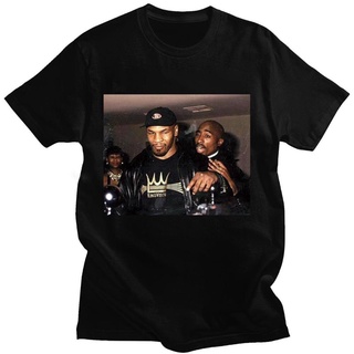 เสื้อยืดวินเทจใหม่ เสื้อยืดลําลอง แขนสั้น พิมพ์ลาย Legends Mike Shakur Dr Dre La Trap สไตล์ฮิปฮอป สําหรับผู้ชาย Mnmbli26