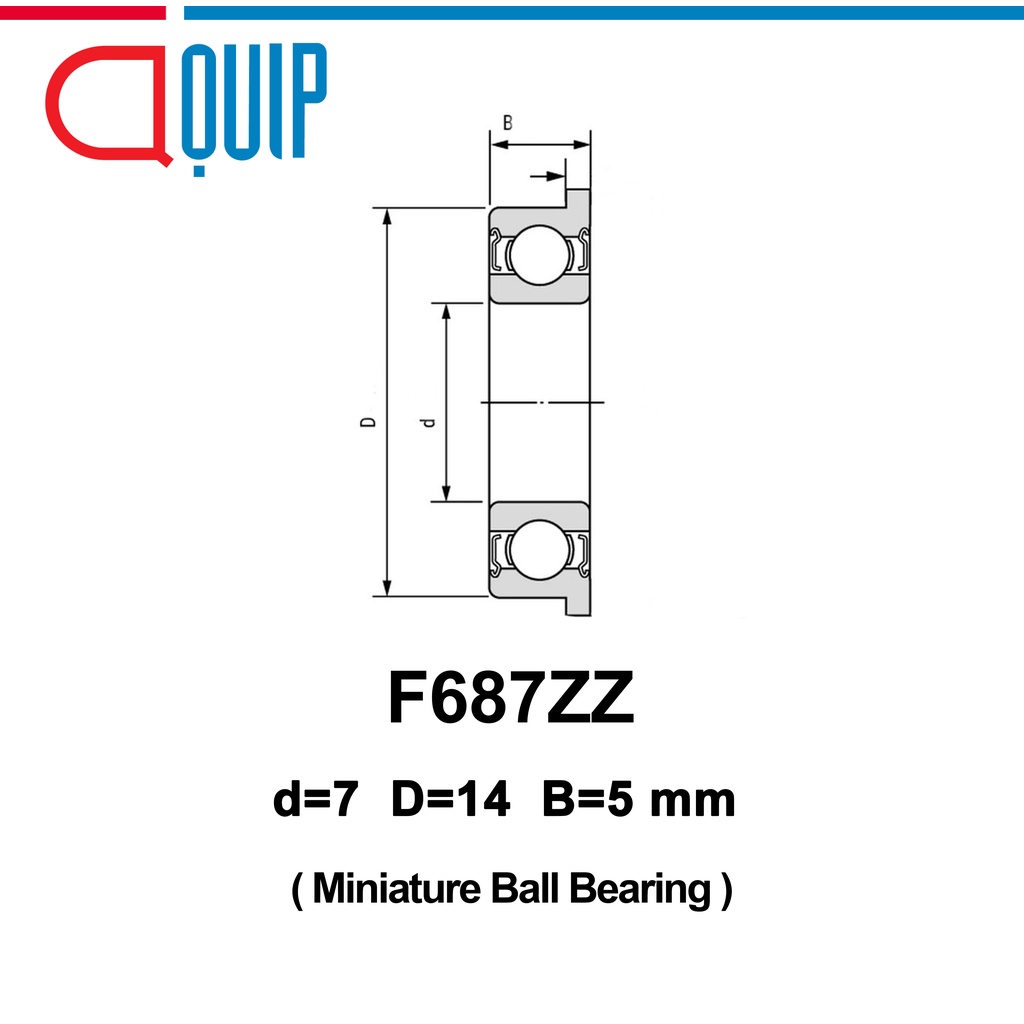 f687zz-ตลับลูกปืนหน้าแปลน-ขนาดเล็ก-ฝาเหล็ก-2-ข้าง-ขนาด-7x14x5-มม-miniature-bearing-f-687-2z-f687z