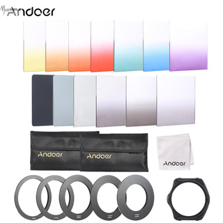 สินค้า Andoer ชุดฟิลเตอร์เลนส์ไล่โทนสี 13 ชิ้นสําหรับ Cokin P Series With Filter Holder + แหวนอะแดปเตอร์ ( 52 มม . / 58 มม . / 62 มม . / 67 มม . / 72 มม . )