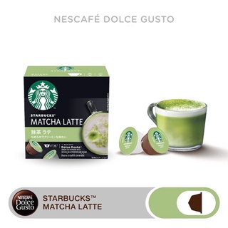 STARBUCKS BY NESCAFE DOLCE GUSTO เนสกาแฟ โดลเช่ กุสโต้ แคปซูลชาเขียว MATCHA LATTE มัจฉะ ลาเต้ 12 แคปซูล 1 กล่อง