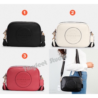 Coach C2828 กระเป๋ากล้อง Dempsey พร้อม Patch Women Men Crossbody Sling Bag