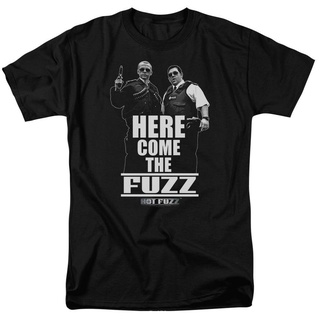 คอลูกเรือเสื้อยืดคอกลมขายดี เสื้อยืดคลาสสิก พิมพ์ลาย Fuzz Here Come The Fuzz S-3X JFpnab80OPepmc21ผ้าฝ้ายแท้