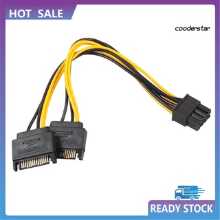 Dn-Pj Dual 15Pin Sata To Pci-E 8Pin สายเคเบิ้ลเคเบิ้ลสําหรับพีซีคอมพิวเตอร์กราฟฟิคการ์ดเพาเวอร์การ์ด