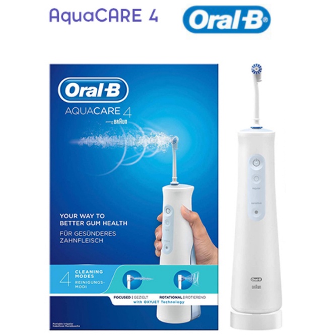 oral-b-aquacare-4-pro-expert-water-flosser-อุปกรณ์ทําความสะอาดไร้สายออกซิเจ็ตเทคโนโลยี-4-โหมด
