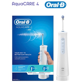 Oral-B Aquacare 4 Pro-Expert Water Flosser อุปกรณ์ทําความสะอาดไร้สายออกซิเจ็ตเทคโนโลยี 4 โหมด