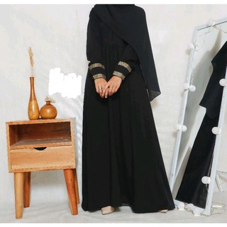 ภาพหน้าปกสินค้าHitam Ezkclusive abaya abaya Plain abaya Simple abaya อาบายะร่วมสมัย อาหรับอาบาย่า สีดํา อาหรับอาบายะล่าสุด (BR102) ที่เกี่ยวข้อง