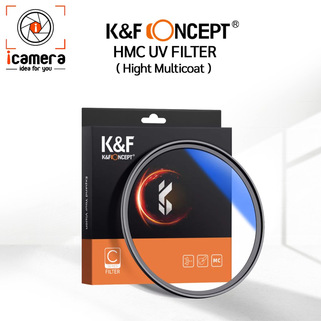 รูปภาพสินค้าแรกของK&F Concept HMC UV Filter มัลติโค้ด ขนาด 37, 40.5, 43, 46, 49, 52, 55, 58, 62, 67, 72, 77, 82 mm.