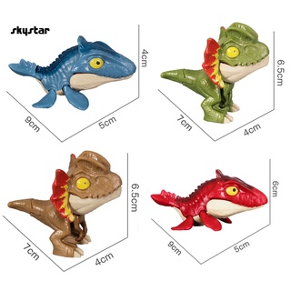 ภาพขนาดย่อของภาพหน้าปกสินค้าskystar Interactive Dinosaur Fidget Toy Biting Finger Dilophosaurus/Mosasaurus Dinosaur Finger Toy Comfortable Grip for Children จากร้าน skystar.th บน Shopee ภาพที่ 3