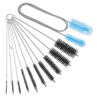 11pcs Flexible Fish Tank Tool Aquarium Straw Kitchen Sink Double Ended For Cleaning Plumbing Drain Brush Set