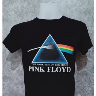 เสื้อยืดวงดนตรีเสื้อยืดคอกลม สกรีนลาย PINK FLOYD (รหัส 45)all size