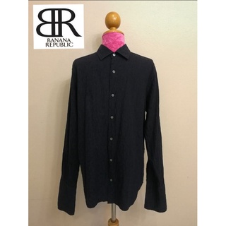 BANANA REPUBLIC Brand_2nd hand เสื้อเชิ้ตแขนยาวผ้าฝ้าย​ 100%/ Size M/ made in China/ แท้มือสองกระสอบนำเข้า​