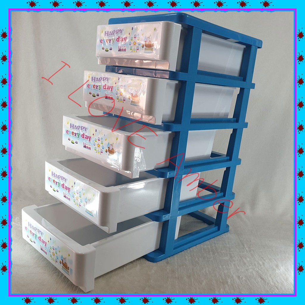 ชื่อ-drawer-pink-blue-clear-acrylic-กล่องลิ้นชัก-knowledge-พิมพ์ลายการ์ตูน-กล่องลิ้นชักใส่ของอเนกประสงค์-รุ่น-kkn515-3-ร