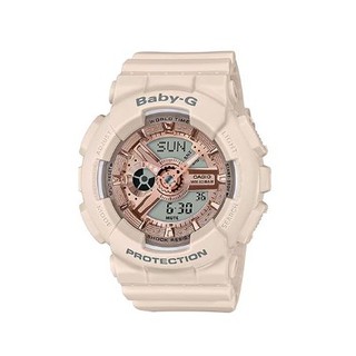 Casio Baby-G Special Color Models นาฬิกาแบรนด์แท้ 100% สายเรซิ่นสีชมพูเบจ รุ่น BA110CP-4A ( สีชมพูเบจ / Pink Beige )