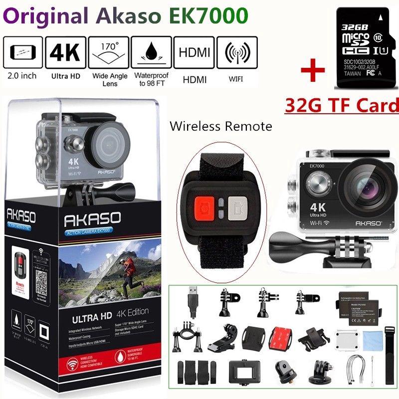 ภาพหน้าปกสินค้ากล้องถ่ายภาพดิจิตอล Akaso EK7000 4K Wifi Sports ขนาด 12 MP ที่เกี่ยวข้อง