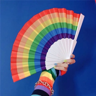 🔥Sale🔥พัดสายรุ้งหลากสี Fan Blow Rainbow พร้อมส่ง