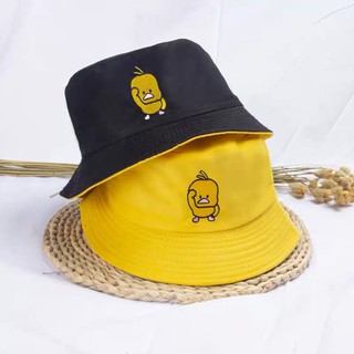 หมวกบักเก็ตน่ารักๆปักลูกเป็ด ใส่ได้2ด้าน สินค้าพร้อมส่ง D-29