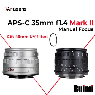 ภาพหน้าปกสินค้า7artisans 35mm F1.4 Manual Focus APS-C เลนส์สำหรับ Canon M/Sony E/Fuji X/M43/Nikon Z Mount กล้อง Mirrorless ที่เกี่ยวข้อง