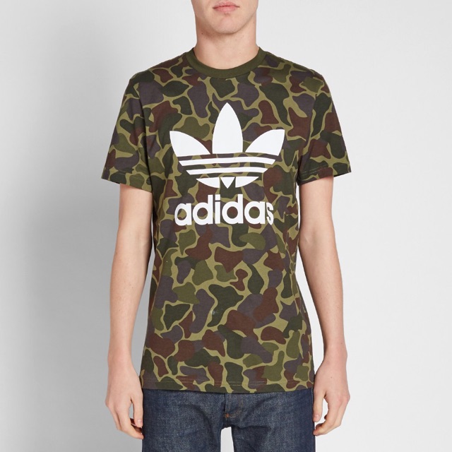 Adidas originals trefoil camo tee Shopee Thailand