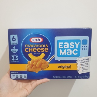 พร้อมส่ง !! Kraft macaroni&amp;cheese easy mac 366 g. เส้นมะกะโรนีพร้อมผงปรุงรสชีส 1 กล่อง