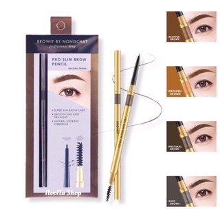 Browit By Nongchat Pro Slim Brow Pencil 0.06g. ถูกเเละดี😊👏