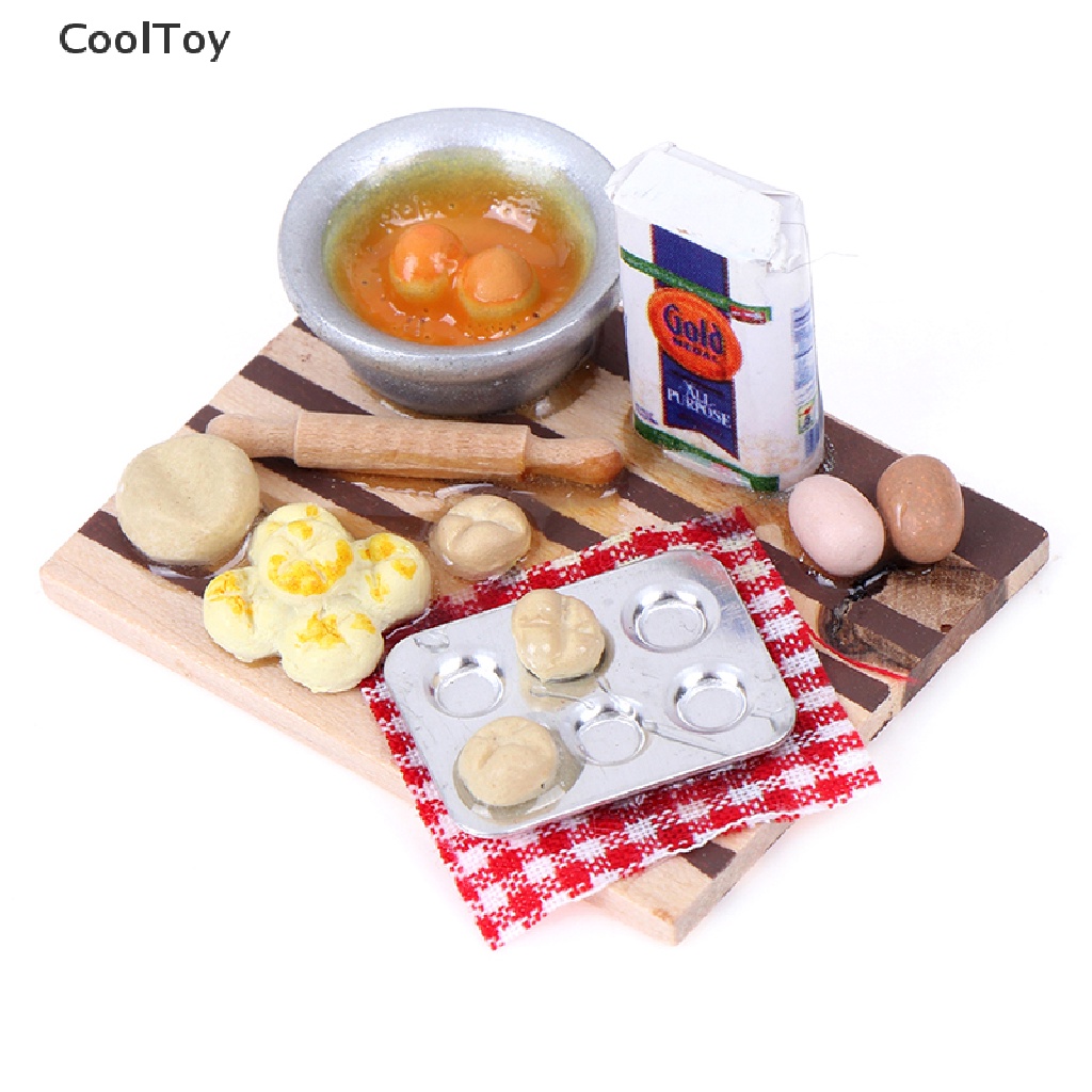 lt-cooltoy-gt-ขนมปัง-ไข่-นม-ขนาดเล็ก-1-12-สําหรับตกแต่งบ้านตุ๊กตา