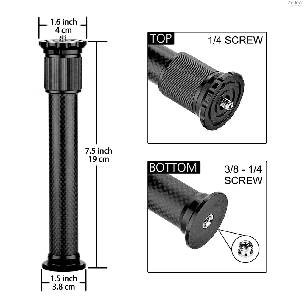 ขาตั้งกล้องคาร์บอนไฟเบอร์-2-ส่วน-ขยายได้-ความสูง-32-ซม-12-6-นิ้ว-พร้อมสกรู-1-4-นิ้ว-สําหรับขาตั้งกล้อง-monopod