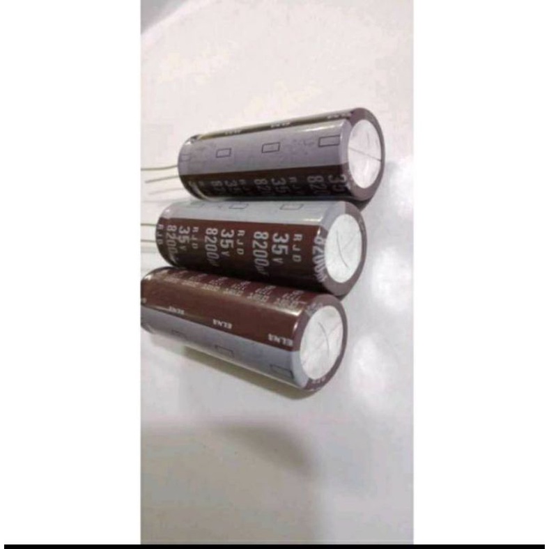 capacitor-8200uf35v-คาปาซิเตอร์-สีน้ำตาล-แพ็ค3ตัว-105cขนาด18x51mm-แท้-ใหม่จากโรงงาน-ตัวเก็บประจุ-ตัวcอิเล็คโตรไลท์8200uf