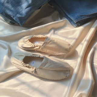 สินค้า รองเท้าแฮนด์เมด เอสปาดริล แบบสลิปออน สีออฟไวท์ Espadrilles Slip on - Off White Unisex Handmade
