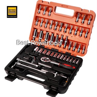 ชุดเครื่องมือ ประแจ ชุดบล็อก 53 ชิ้น ขนาด 1/4 Socket Set CRV แท้