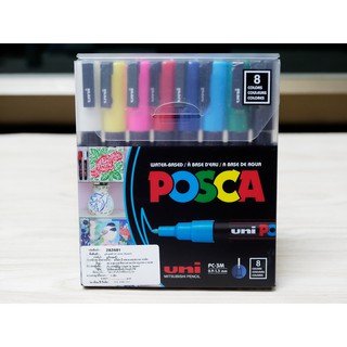 สินค้า ปากกามาร์กเกอร์ uni POSCA (Pack 8 Colors) PC-3M, PC-5M