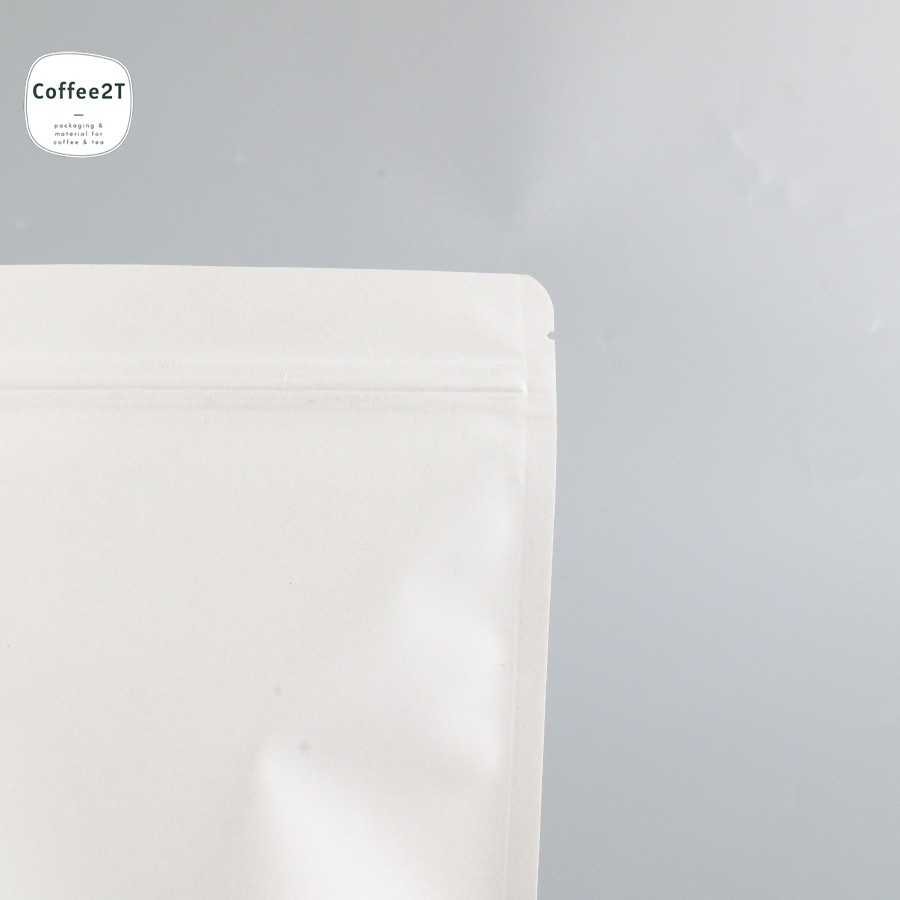 ถุงซิปล็อค-ถุงกระดาษคราฟท์-สีขาว-หน้าต่างขุ่น-ตั้งได้-50-ใบ-coffee2t