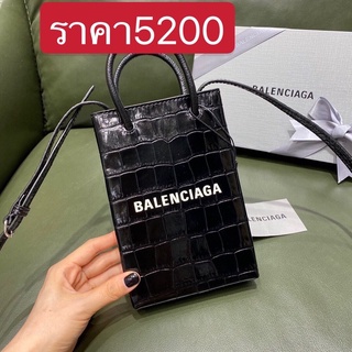พรี Balenciaga mini shopping bag 593826 กระเป๋าเก็บโทรศัพท์ กระเป๋าสะพาย กระเป๋าถือ