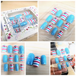 129098 Airbrush Nails 12 pieces design nail แปะปุ๊บ สวยปั๊บ ด้วยเล็บปลอมสุดน่ารัก ไม่ต้องใช้กาว ใช้งานง่าย ติดแน่นทนนาน