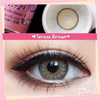💜 Teresa Brown (1)(2) บิ๊กอาย สีน้ำตาล น้ำตาล ทรีโทน Dream Color1 Contact Lens คอนแทคเลนส์ ค่าสายตา สายตาสั้น แฟชั่น