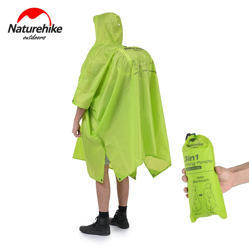 Naturehike 3 In 1 Multifunction Waterproof 210T 20D Windbreaker Poncho