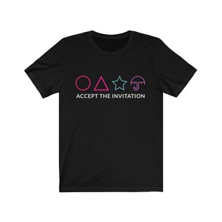 เสื้อยืดโอเวอร์ไซส์เสื้อยืด พิมพ์ลายกราฟฟิคเกมปลาหมึก NetflixS-4XL