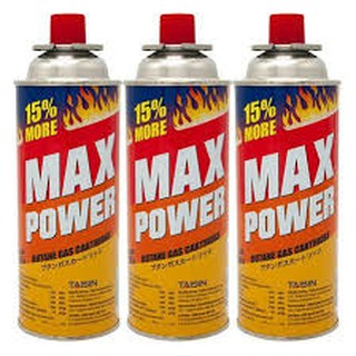 แก๊สกระป๋อง Max Power ( แม็ก พาวเวอร์ ) ความจุของก๊าช 250 G 1แพ็ค 3กระป๋อง