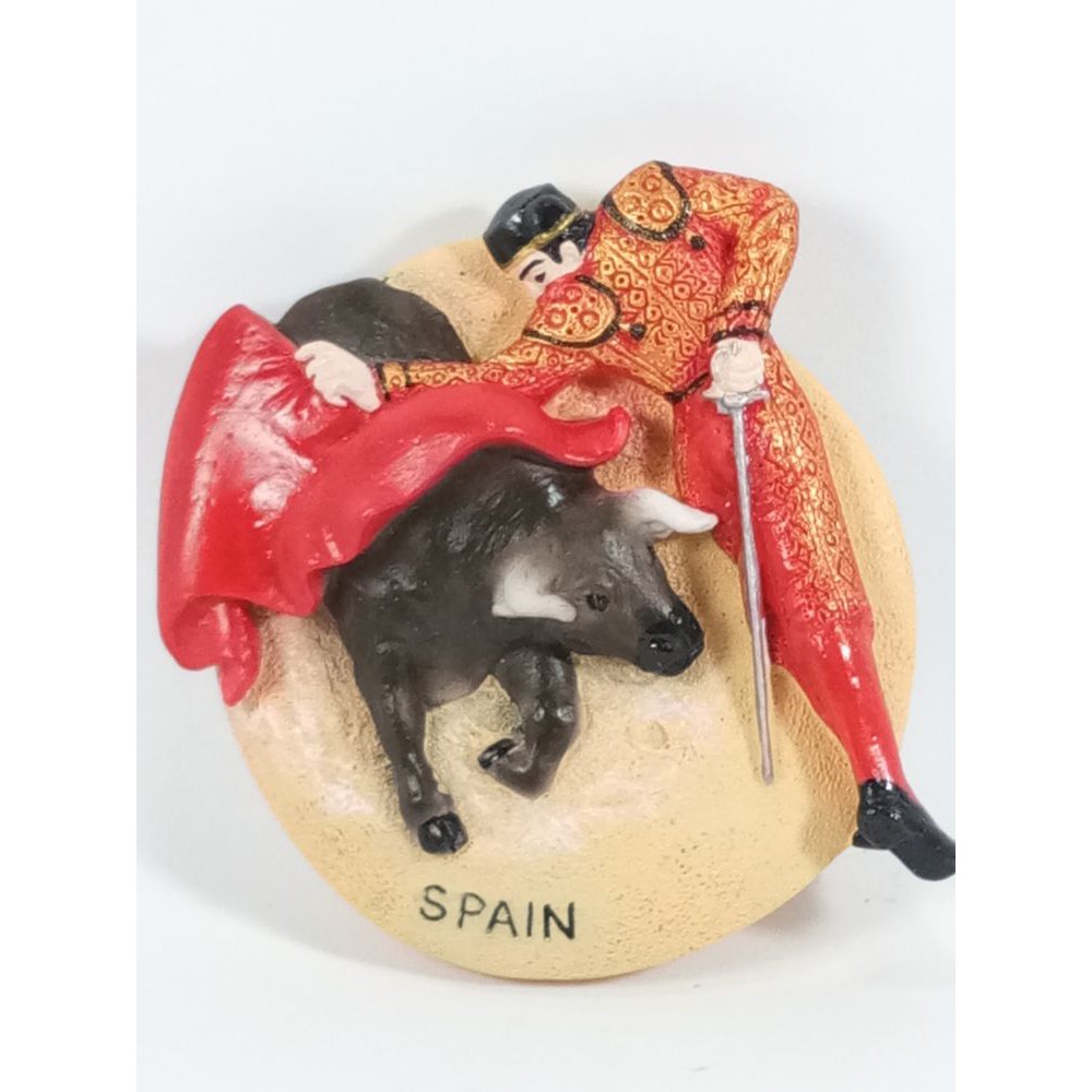 แม่เหล็กติดตู้เย็นนานาชาติสามมิติ-รูปเทศกาลสู้วัวกระทิงที่สเปน-3d-fridge-magnet-bullfighting-spain