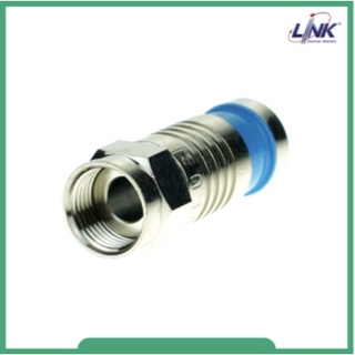 Link UC-0066 F-Type CONNECTOR for RG 6 , COMPRESSION Type คีมอัดกั้นน้ำ TC-2315 หรือ UC-8289้ รหัสสินค้า UC-0066