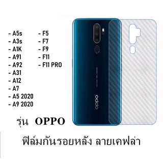 ฟิล์มหลังเคฟล่า Oppo A92/ A91/ F11/ A5/A92020 / A3s/ A37/ A83/ A71/ A5s/ A1K/ A31/ A53/ Reno4 ฟิล์มหลัง ฟิล์ม ราคาถูก