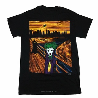 [S-5XL] เสื้อยืดคอกลม ผ้าฝ้าย พิมพ์ลายการ์ตูน Joker Scream สไตล์คลาสสิก สําหรับผู้ชาย และผู้หญิง