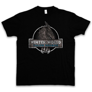 ขายดี!เสื้อยืด พิมพ์ลาย WINTER WORLD Game of Dragon Nightking Thrones สีขาว สีฟ้า สไตล์คลาสสิก ไม่ซ้ําใคร สําหรับผู้ชาย