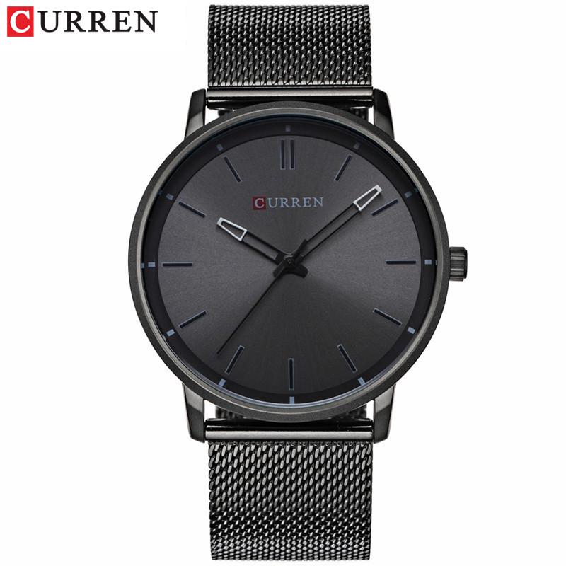 CURREN Top Luxury brand Watches Mens Simple Fashion Quartz Wristwatch Classic Business Steel Band Male Clock