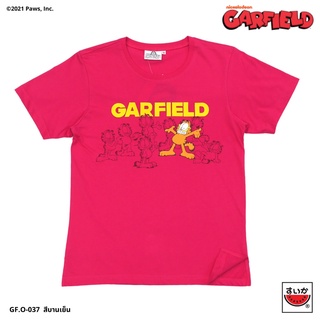 แตงโม (SUIKA) - เสื้อยืดคอกลม การ์ฟิล์ด ลายGARFIELD กางแขน GF.O-037